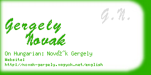 gergely novak business card